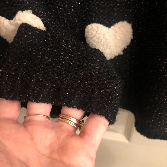 Lauren Conrad XS black & white hearts sweater. Vintage. - Picture 5 of 10